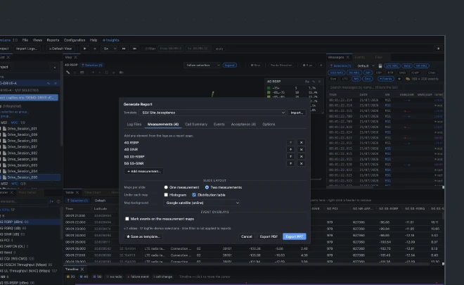 DriveLens automated site acceptance report generator