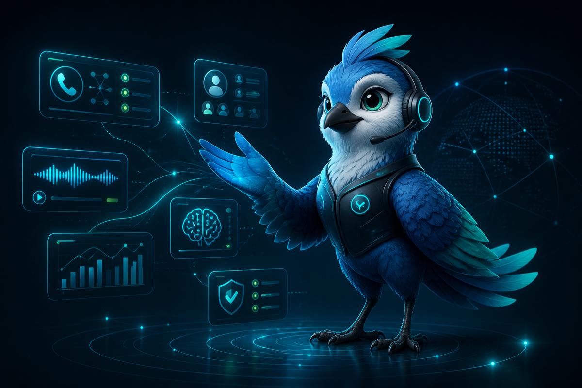 Sofi, the SophoDesk bird platform guide, connecting call-centre operations